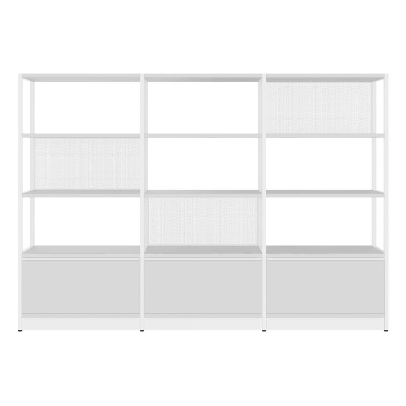 ATELLA Armadio a scaffale | 4 OH, 2350 x 1635 mm, grigio perla  - 2 Main Image