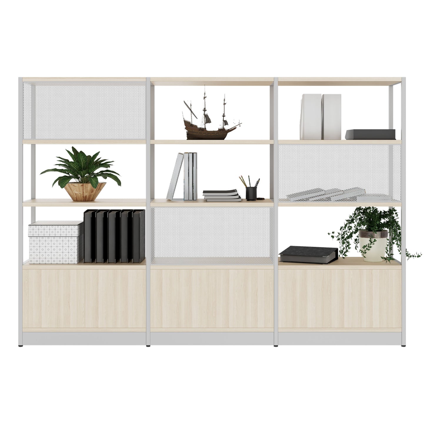 Atella Shelf | 4 OH, 2350 x 1635 mm, cenere di sabbia