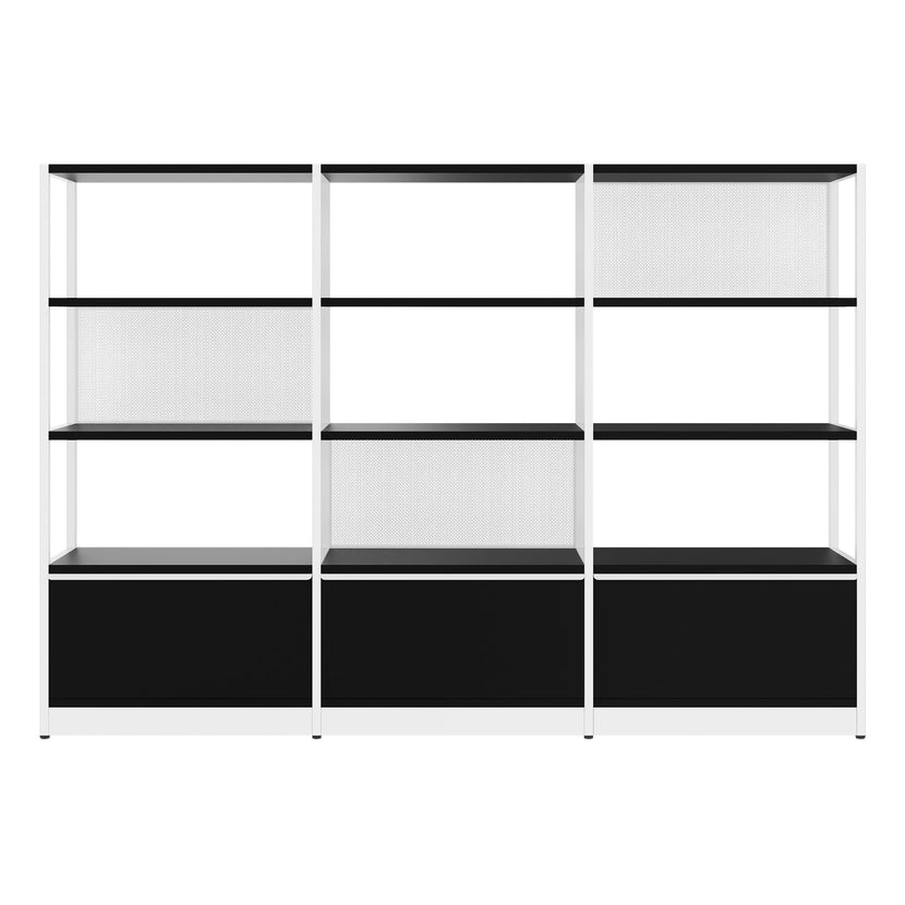 ATELLA Regalschrank | 4 OH, 2350 x 1635 mm, Schwarz
