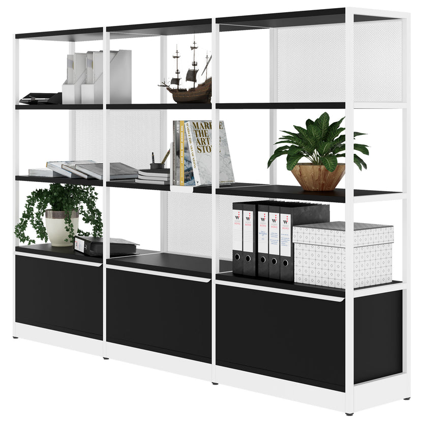 ATELLA Regalschrank | 4 OH, 2350 x 1635 mm, Schwarz