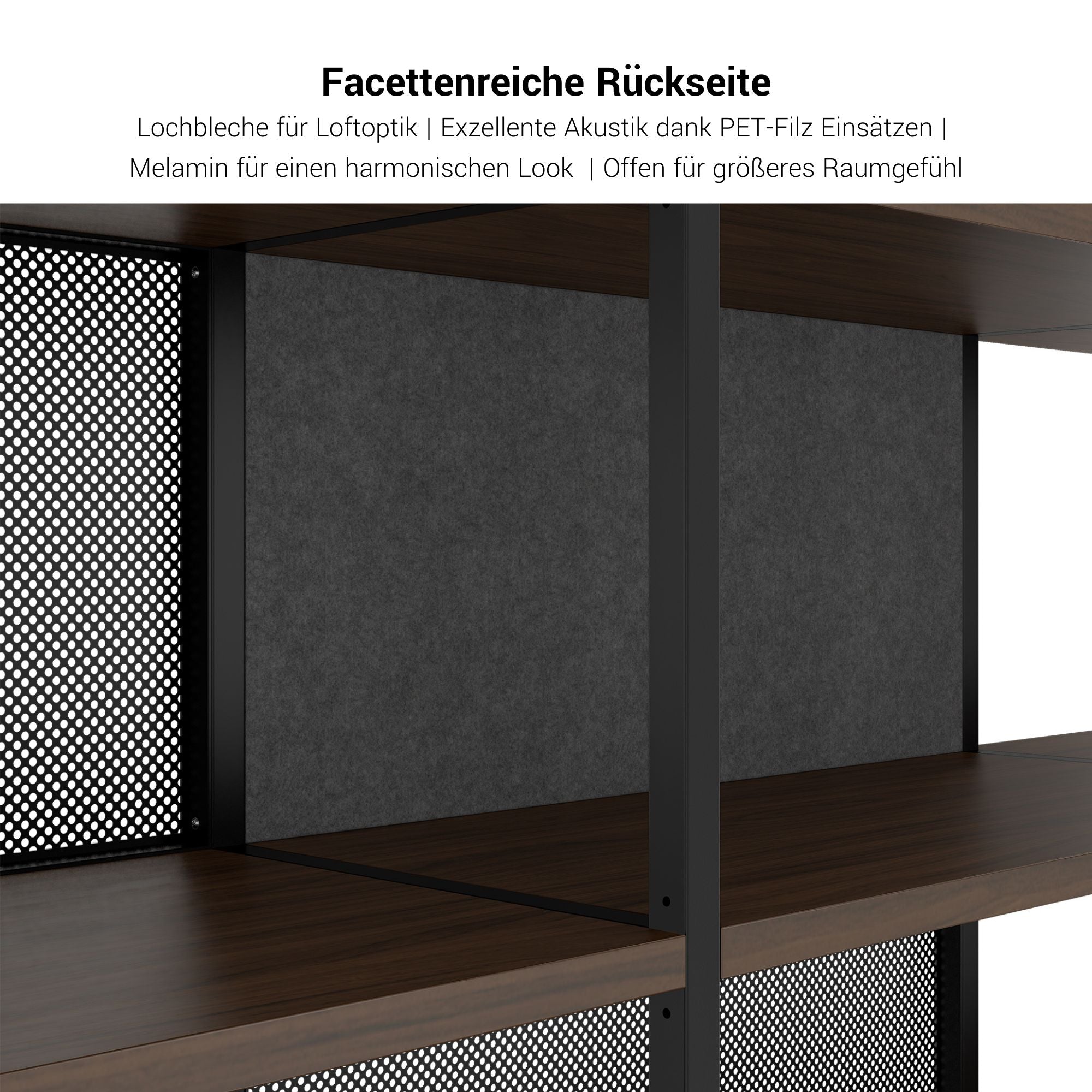 ATELLA Regalschrank | 4 OH, 2350 x 1635 mm, Schwarz