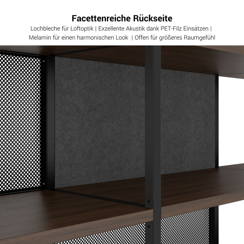 ATELLA Regalschrank | 4 OH, 2350 x 1635 mm, Schwarz