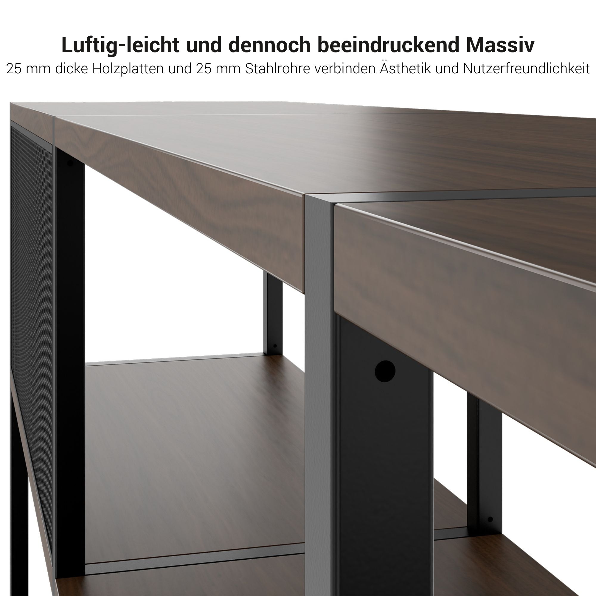 ATELLA Regalschrank | 4 OH, 2350 x 1635 mm, Schwarz