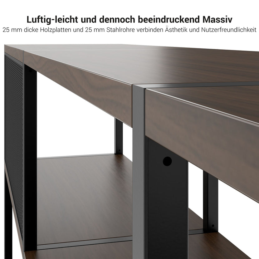 ATELLA Regalschrank | 4 OH, 2350 x 1635 mm, Schwarz