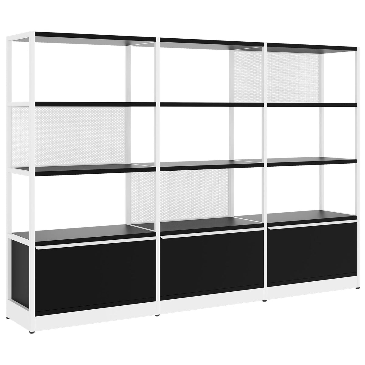 ATELLA Regalschrank | 4 OH, 2350 x 1635 mm, Schwarz - 1 Lightbox Main Image