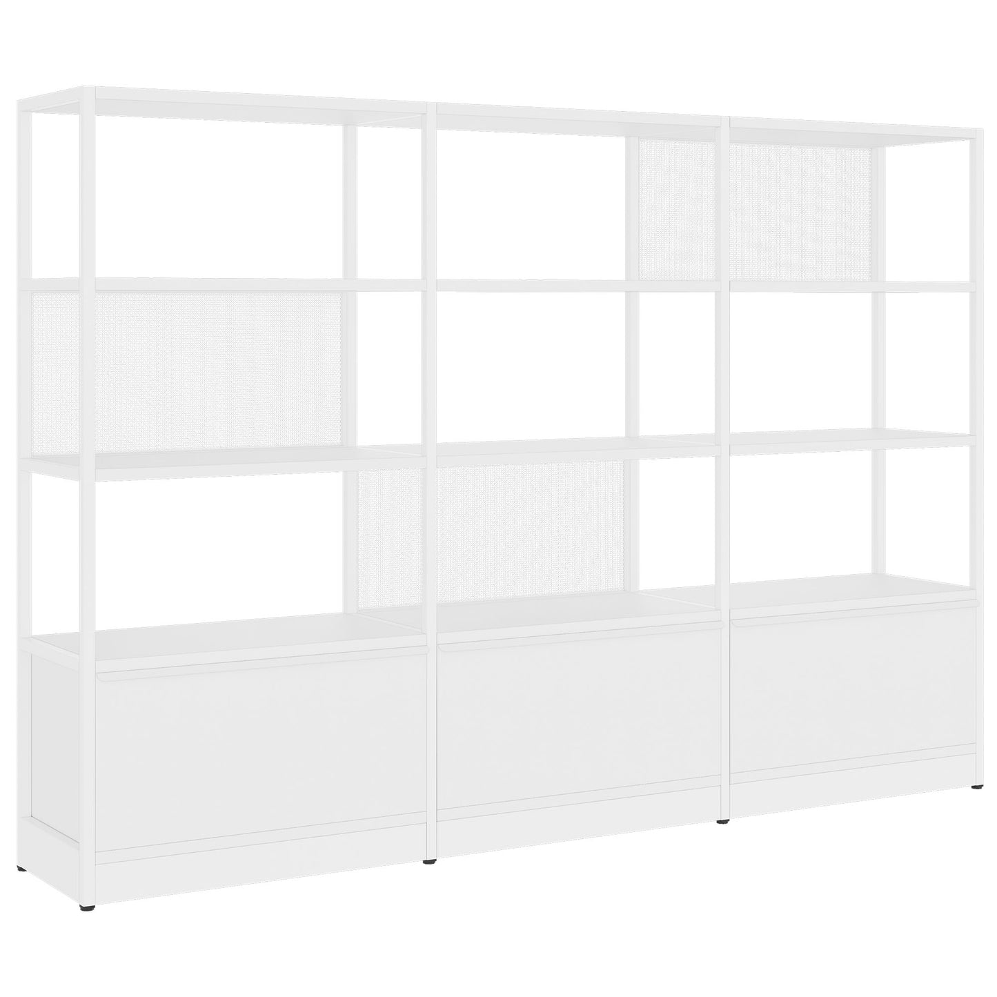 ATELLA Cabinet scaffale | 4 OH, 2350 x 1635 mm, bianco