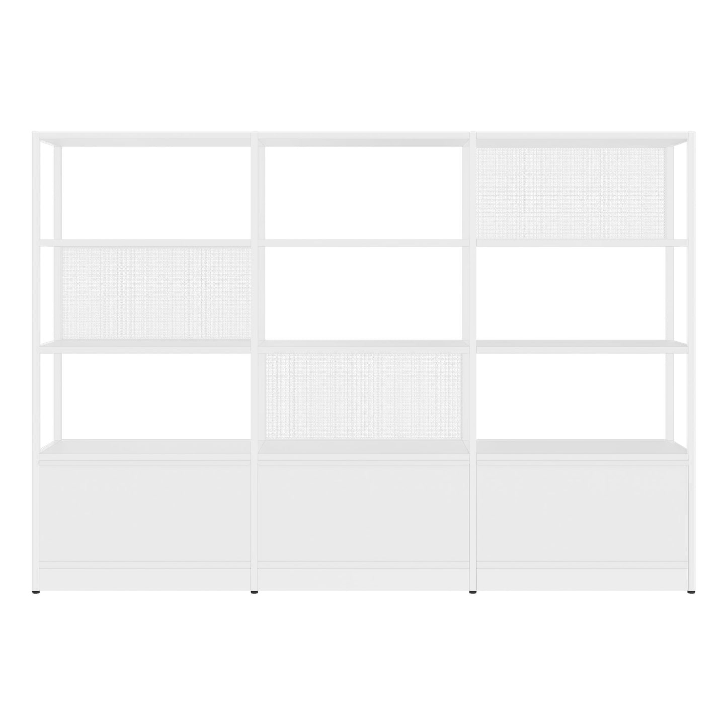 ATELLA Cabinet scaffale | 4 OH, 2350 x 1635 mm, bianco