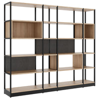 ATELLA shelf cabinet | 5 OH, 2350 x 2015 mm, amber oak