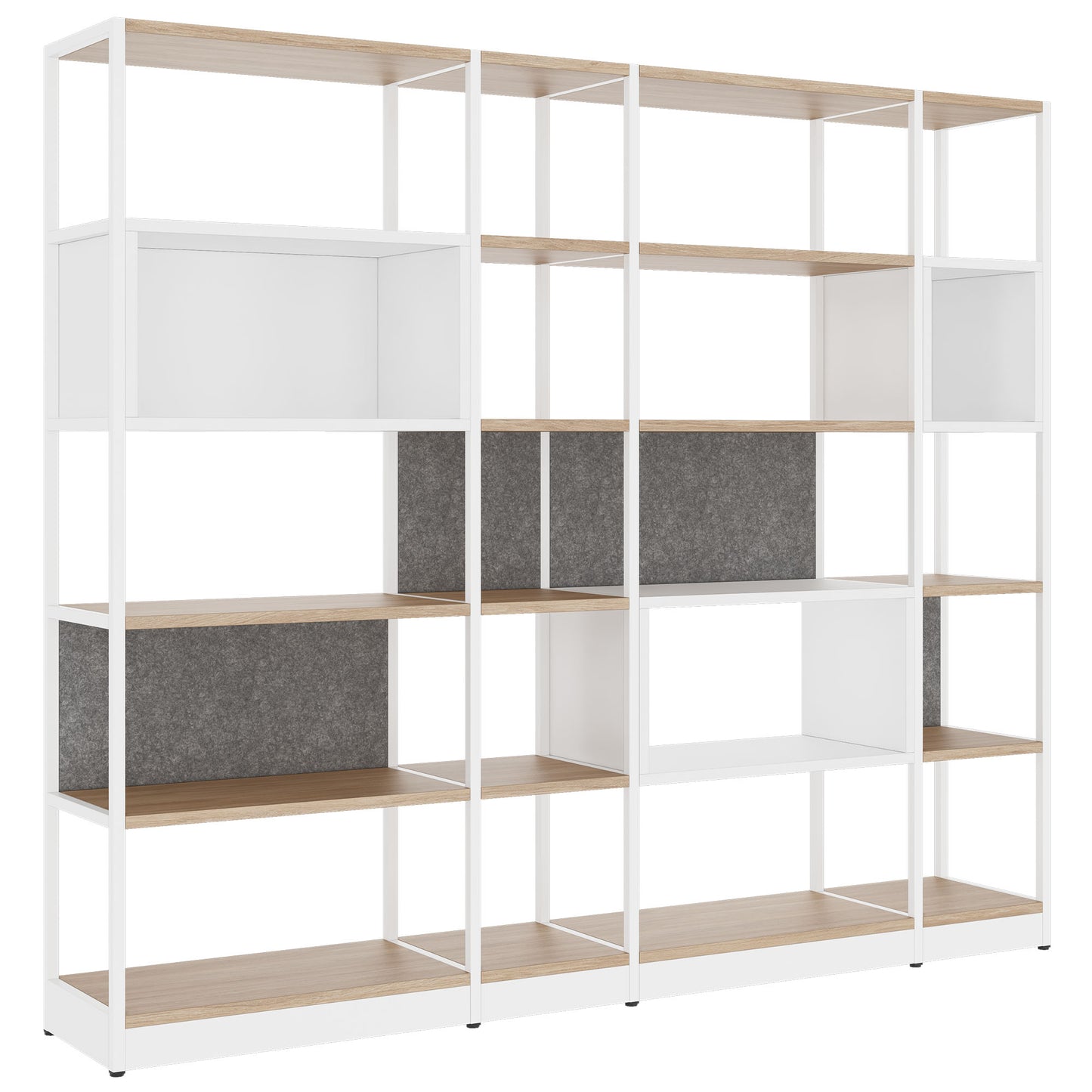 ATELLA shelf cabinet | 5 OH, 2350 x 2015 mm, amber oak