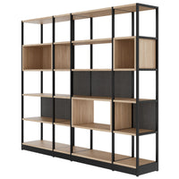 ATELLA shelf cabinet | 5 OH, 2350 x 2015 mm, amber oak