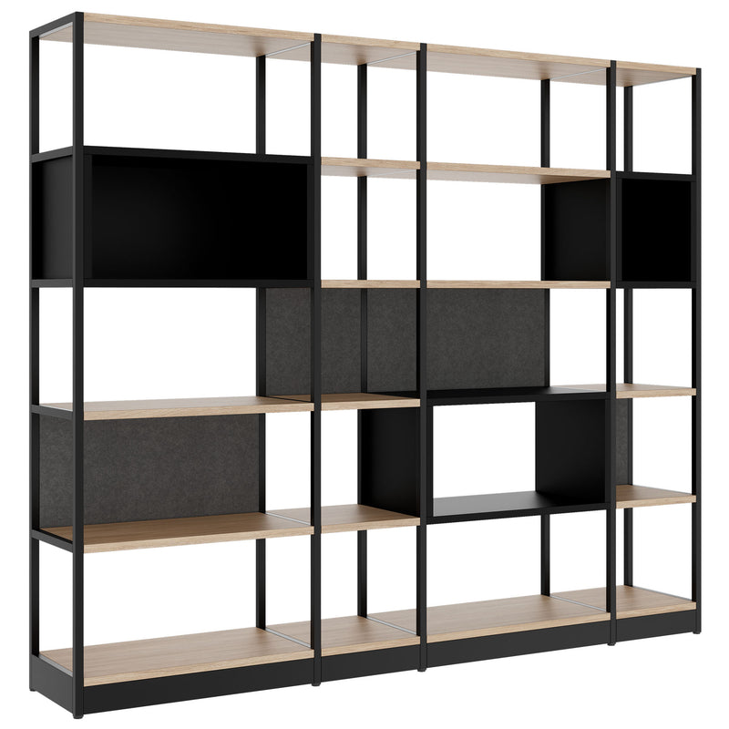 ATELLA shelf cabinet | 5 OH, 2350 x 2015 mm, amber oak - 1 Main Image