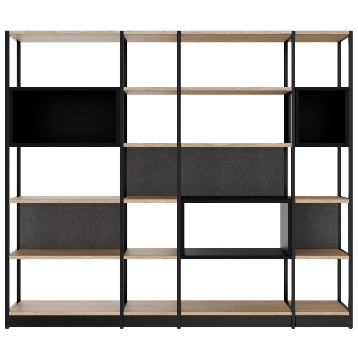 ATELLA shelf cabinet | 5 OH, 2350 x 2015 mm, amber oak - 2 Lightbox Main Image