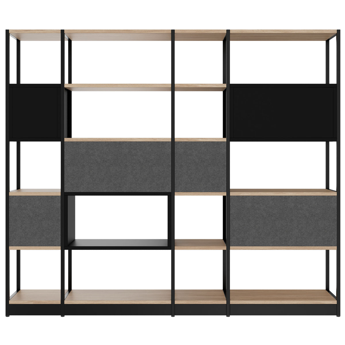 ATELLA shelf cabinet | 5 OH, 2350 x 2015 mm, amber oak - 4 Lightbox Main Image