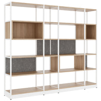 ATELLA shelf cabinet | 5 OH, 2350 x 2015 mm, amber oak