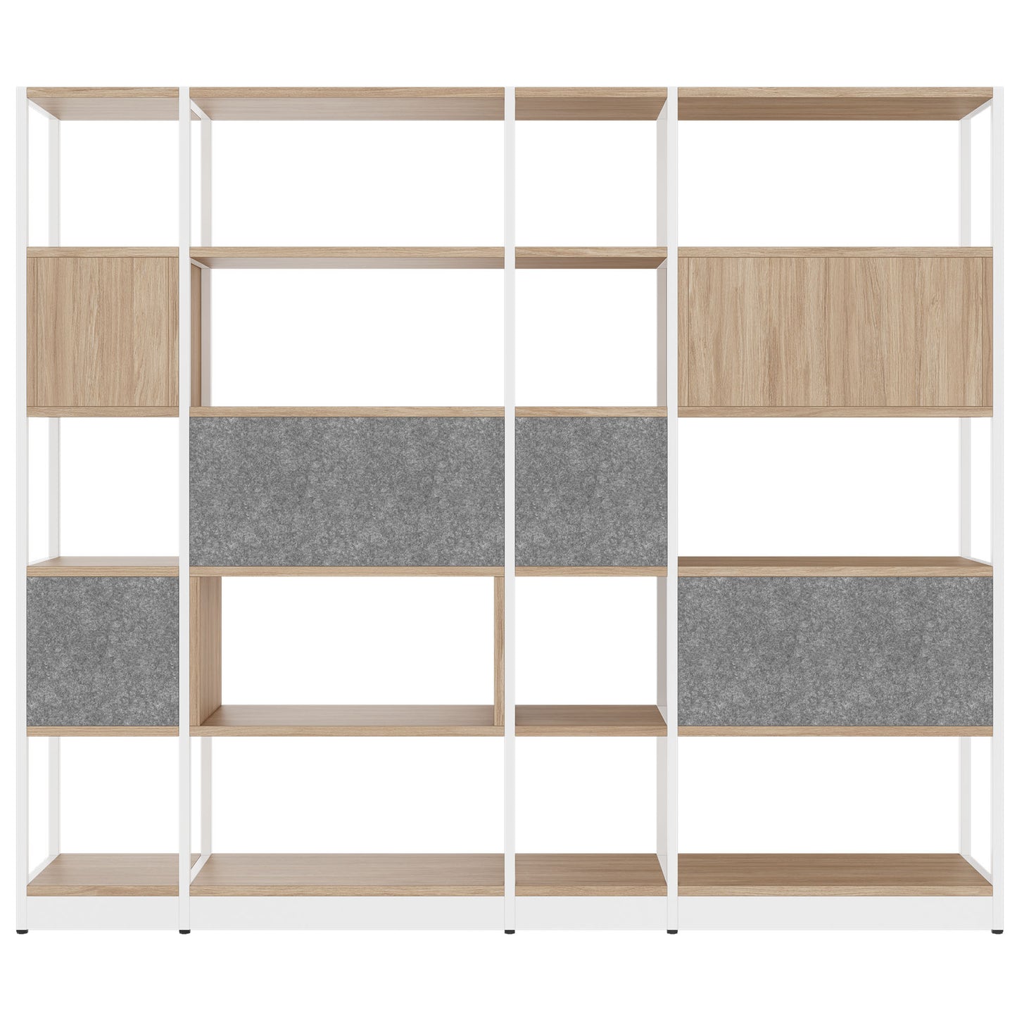 ATELLA shelf cabinet | 5 OH, 2350 x 2015 mm, amber oak