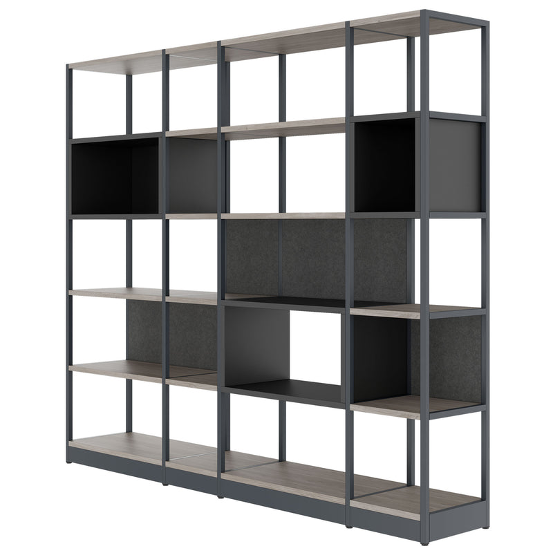 ATELLA Armoire à étagères | 5 OH, 2350 x 2015 mm, chêne nordique gris  - 3 Main Image
