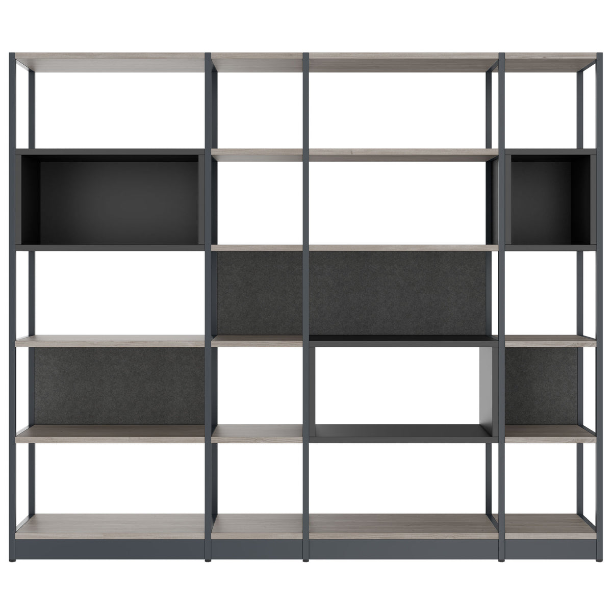 ATELLA Armoire à étagères | 5 OH, 2350 x 2015 mm, chêne nordique gris  - 2 Lightbox Main Image