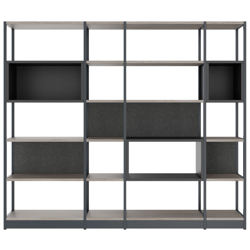 ATELLA Armoire à étagères | 5 OH, 2350 x 2015 mm, chêne nordique gris  - 2 Main Image