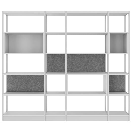 ATELLA shelf cabinet | 5 OH, 2350 x 2015 mm, pearl gray