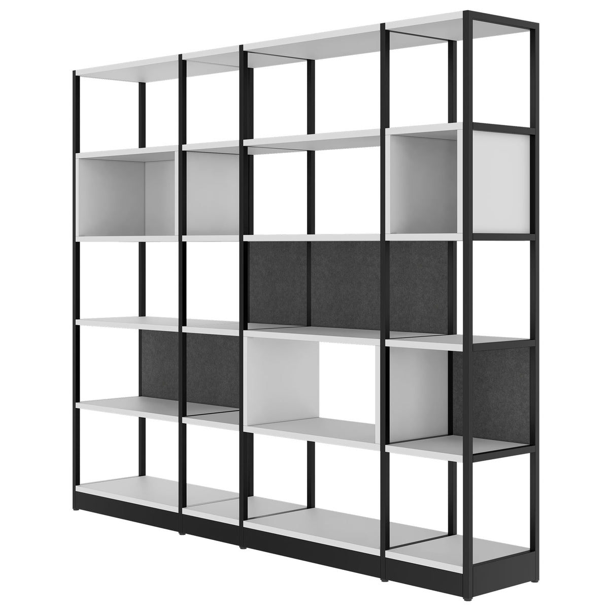 ATELLA Armoire à étagères | 5 UH, 2350 x 2015 mm, gris perle  - 3 Lightbox Main Image