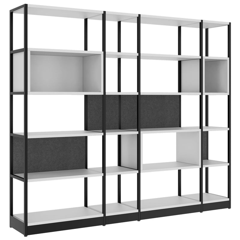 ATELLA Armoire à étagères | 5 UH, 2350 x 2015 mm, gris perle  - 1 Main Image