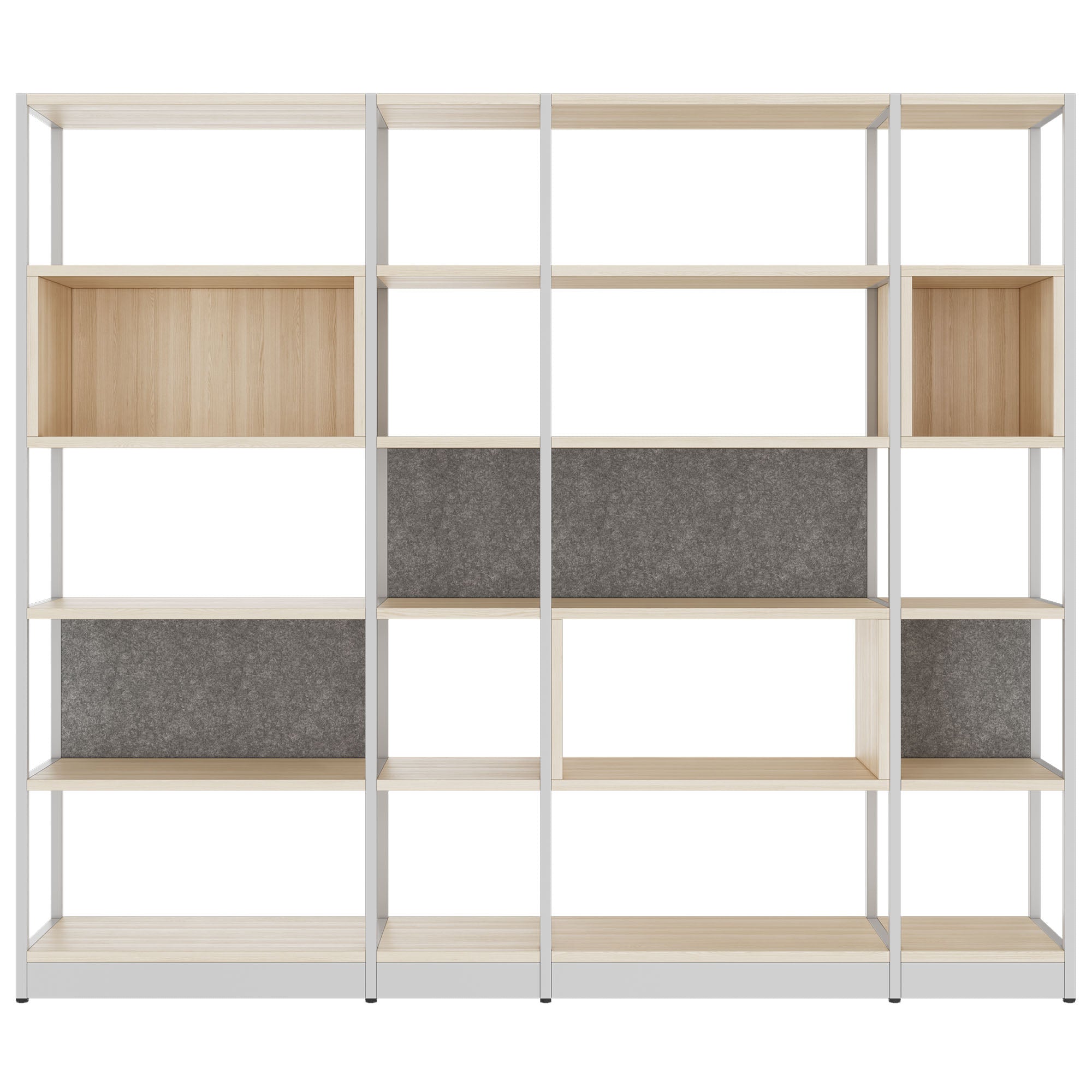 ATELLA shelf cabinet | 5 OH, 2350 x 2015 mm, sand ash