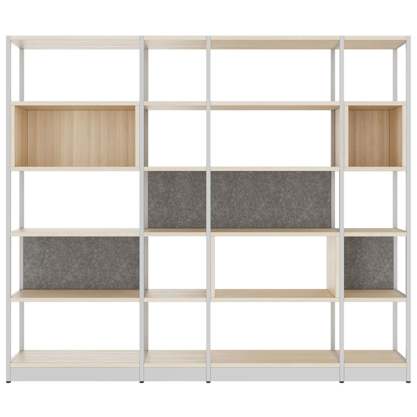 ATELLA shelf cabinet | 5 OH, 2350 x 2015 mm, sand ash