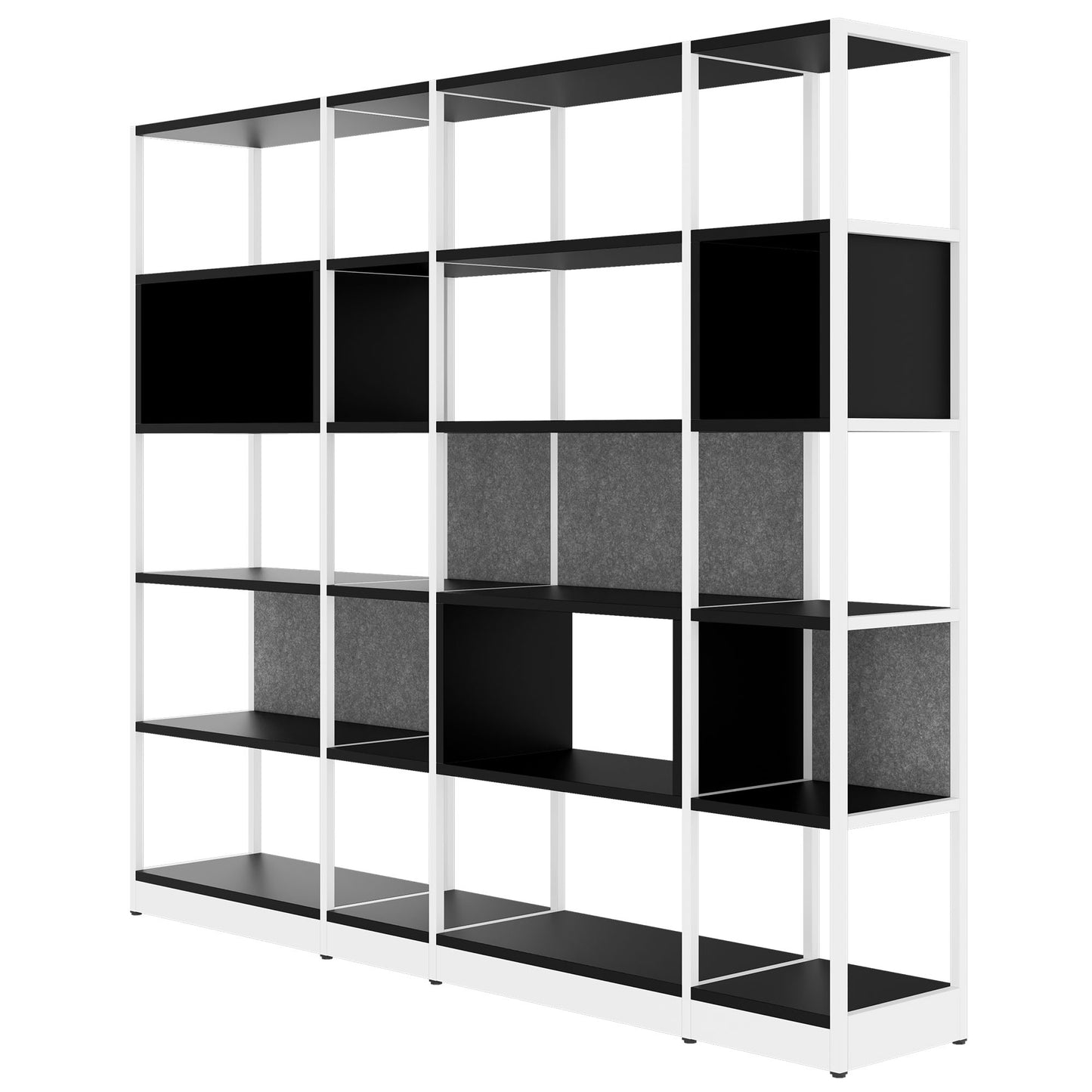 ATELLA shelf cabinet | 5 OH, 2350 x 2015 mm, black