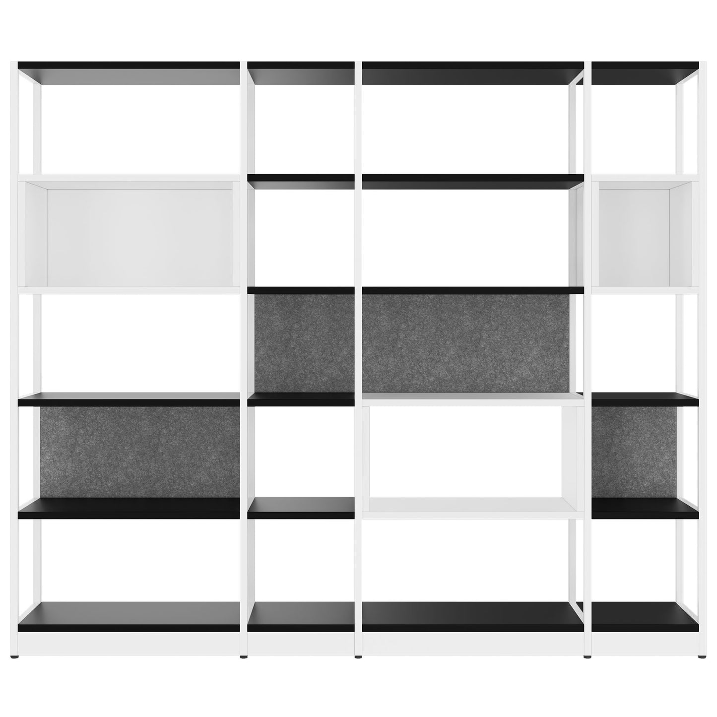 ATELLA shelf cabinet | 5 OH, 2350 x 2015 mm, black