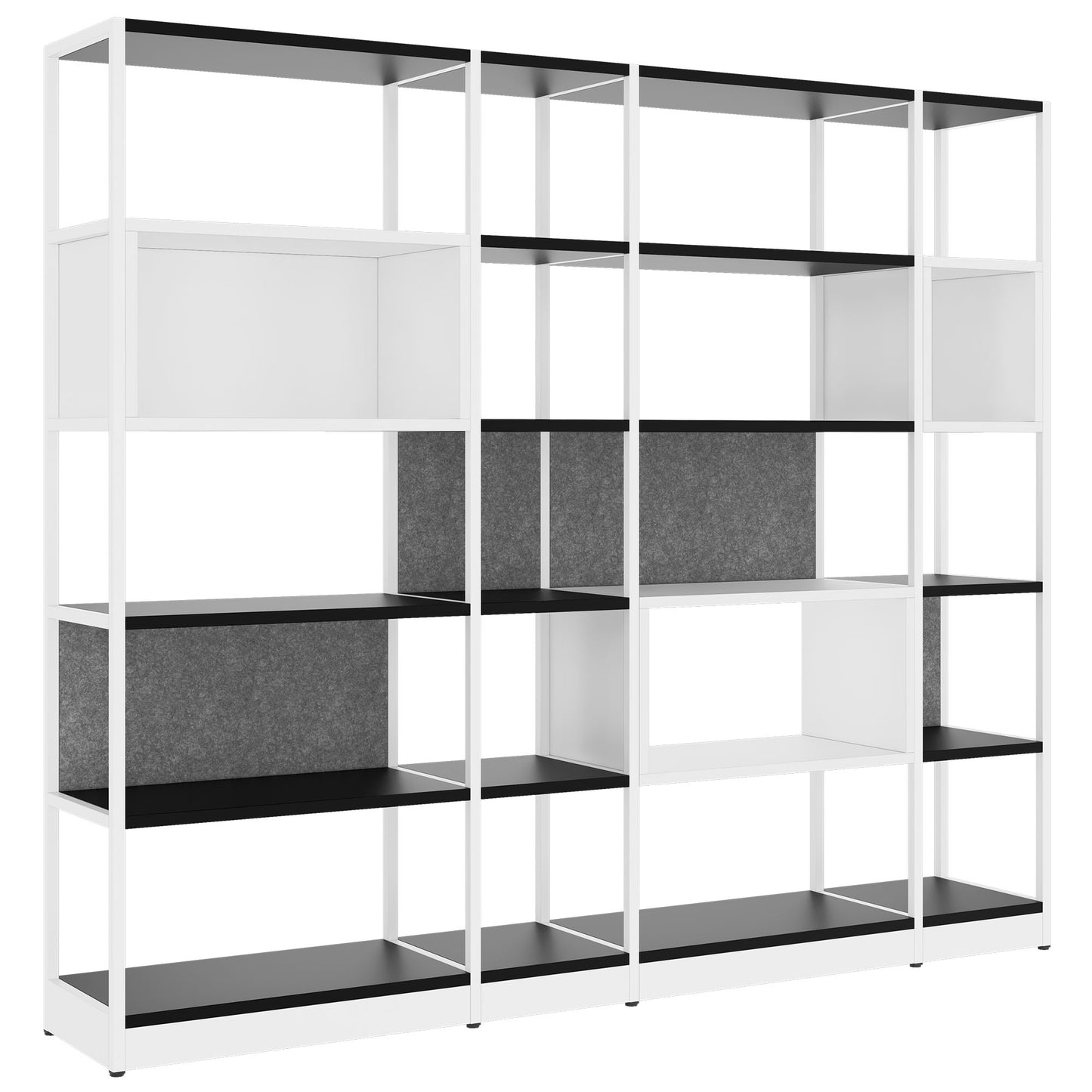 ATELLA shelf cabinet | 5 OH, 2350 x 2015 mm, black