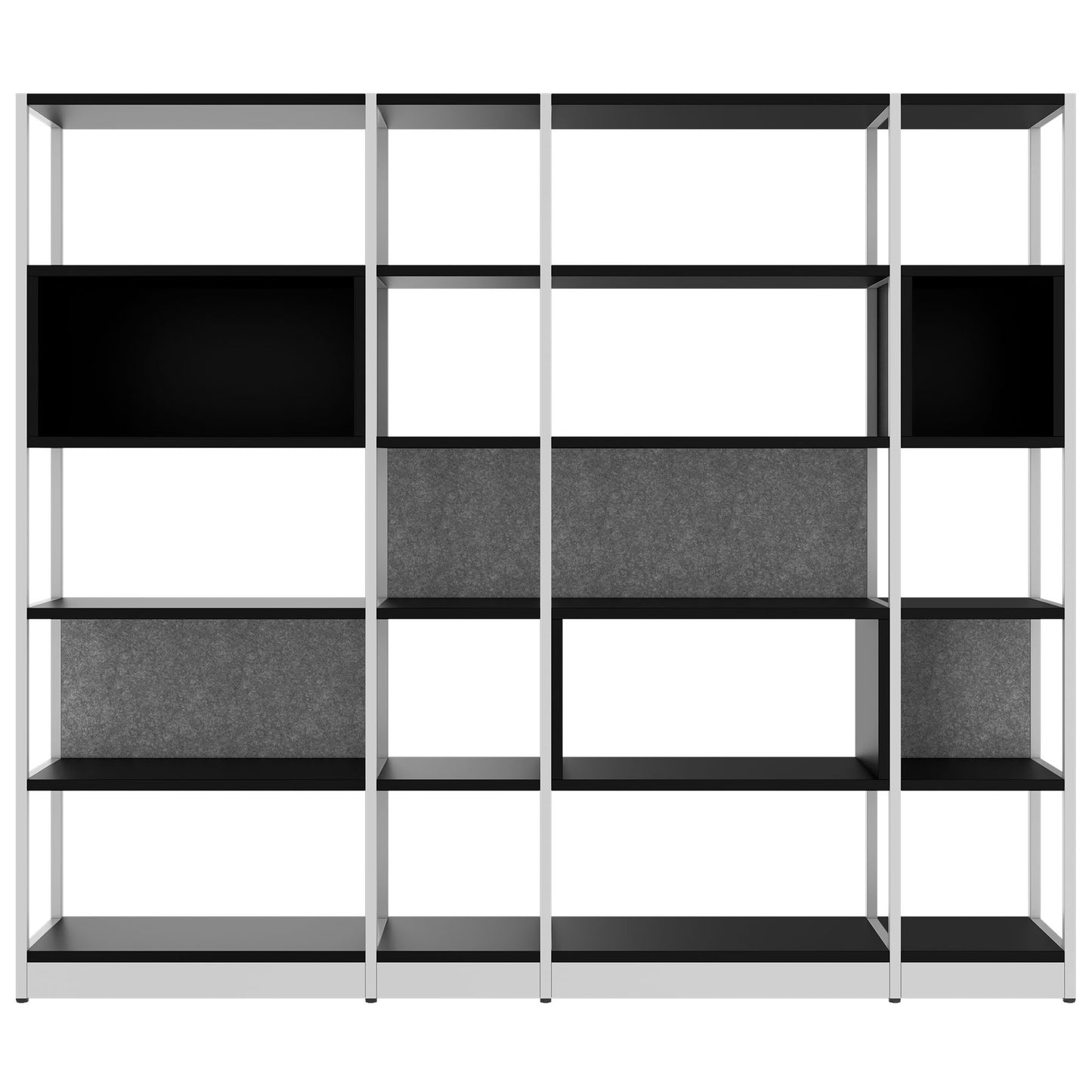 ATELLA shelf cabinet | 5 OH, 2350 x 2015 mm, black