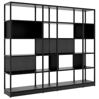 ATELLA shelf cabinet | 5 OH, 2350 x 2015 mm, black