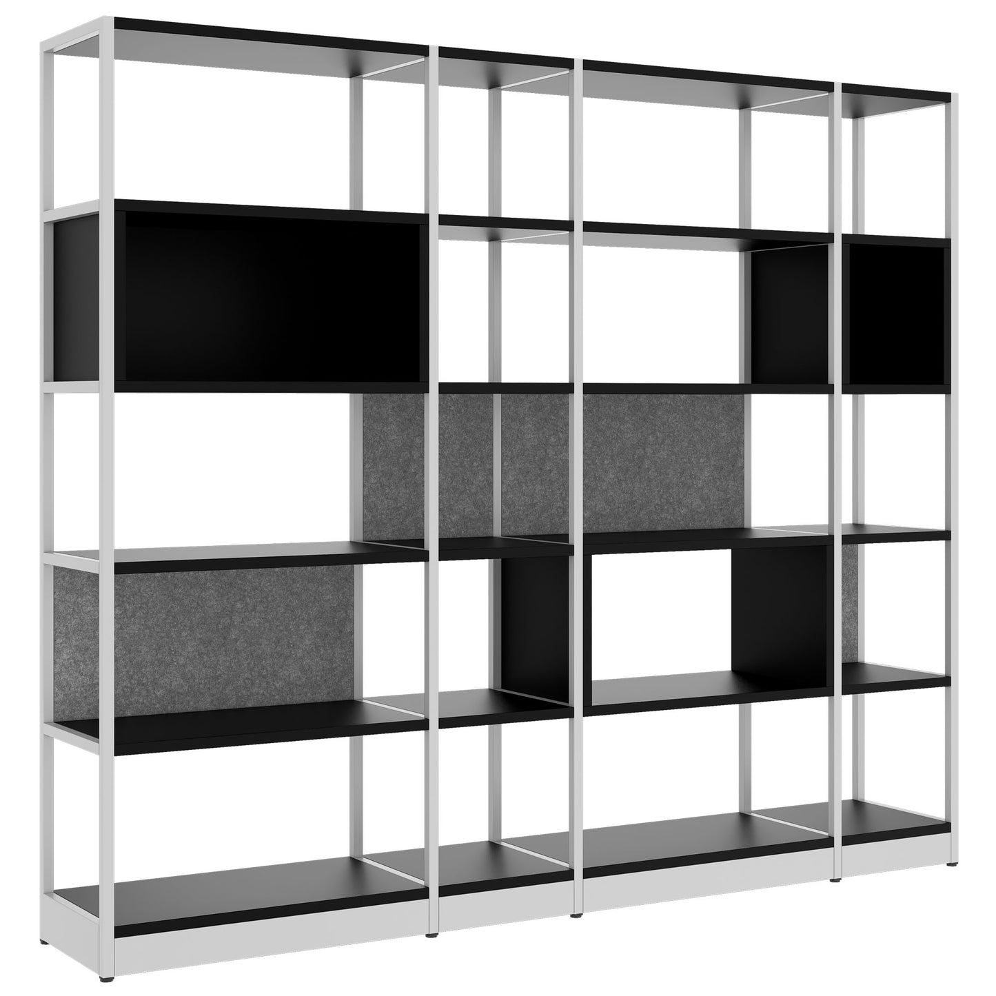 ATELLA shelf cabinet | 5 OH, 2350 x 2015 mm, black