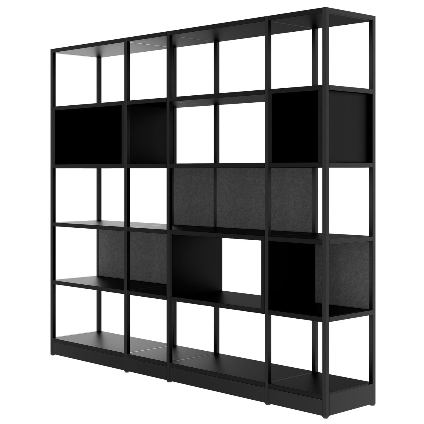 ATELLA shelf cabinet | 5 OH, 2350 x 2015 mm, black