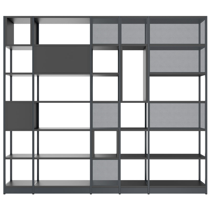 ATELLA Armoire de rangement | 6 UH, 2736 x 2395 mm, anthracite  - 4 Main Image