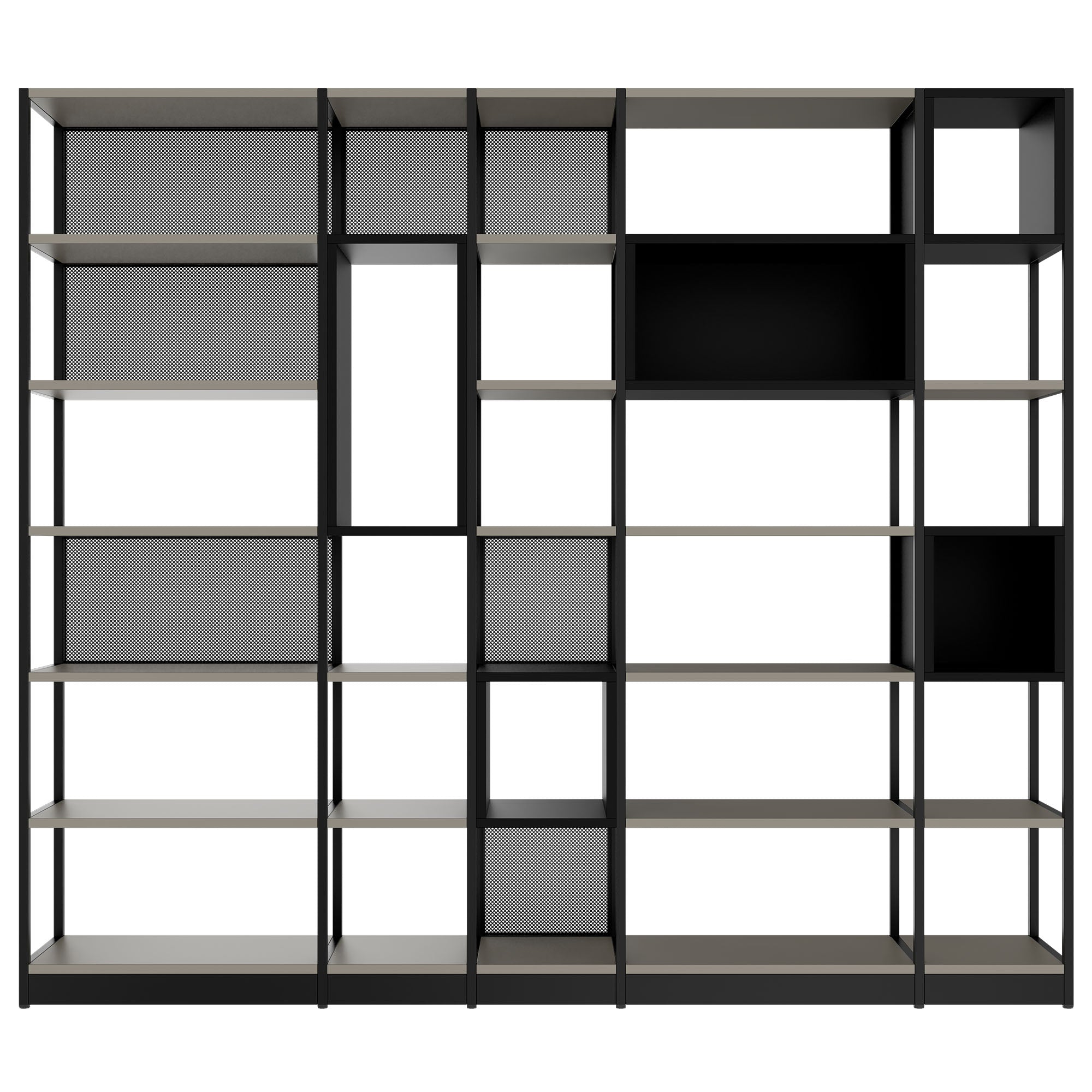 ATELLA Armoire d'étagère | 6 oh, 2736 x 2395 mm, gris cubanite