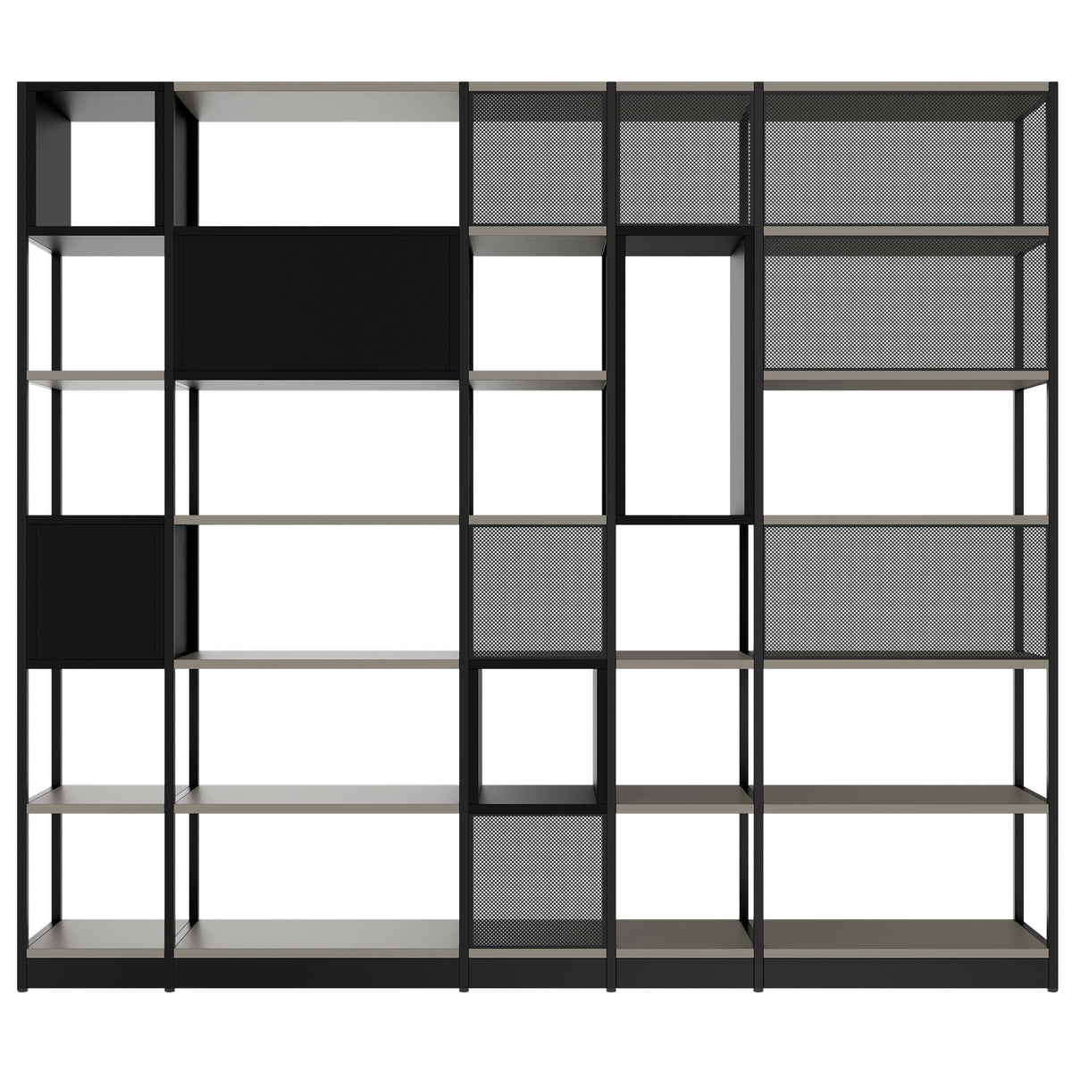 ATELLA shelf cabinet | 6 OH, 2736 x 2395 mm, Cubanite gray - 4 Lightbox Main Image