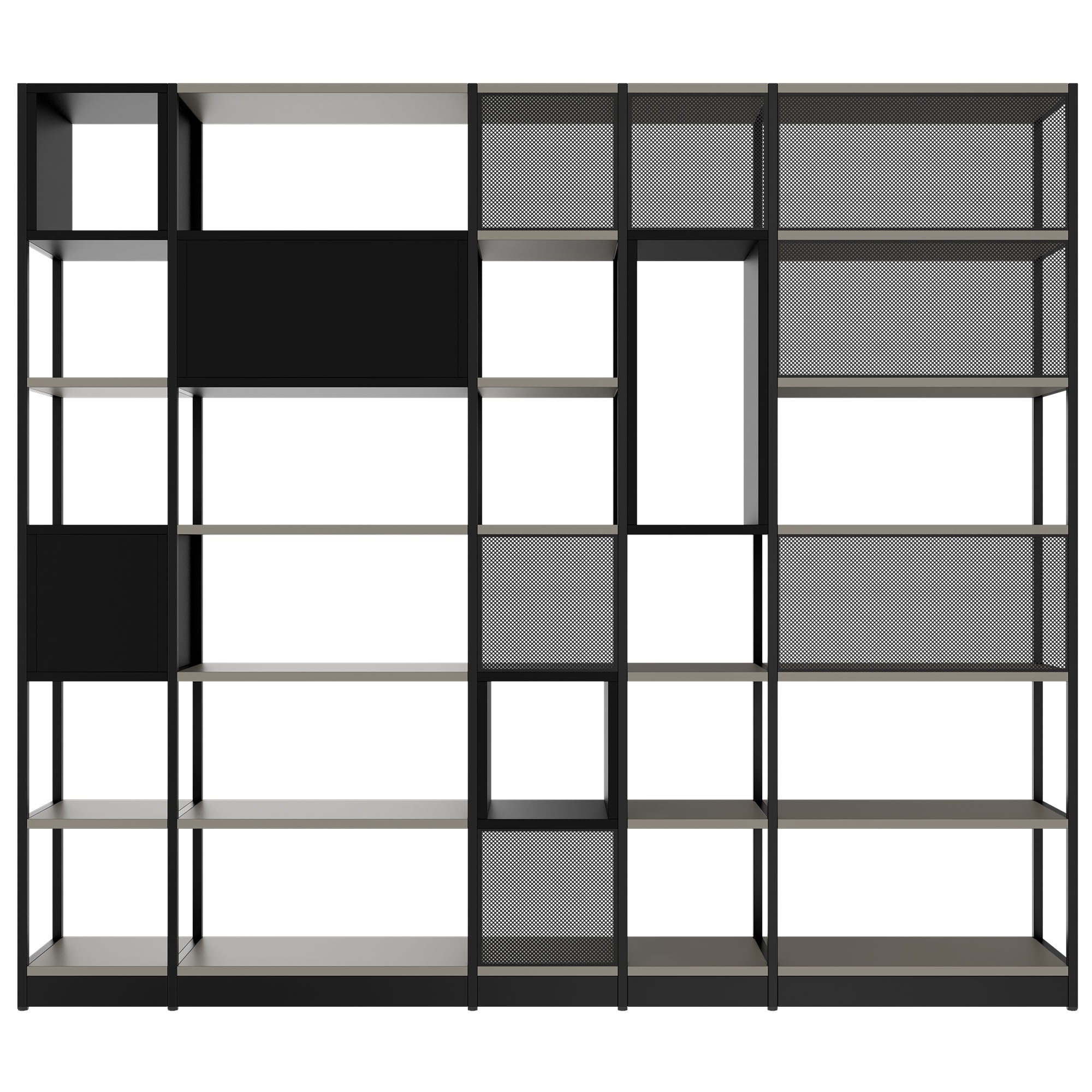 ATELLA Armoire d'étagère | 6 oh, 2736 x 2395 mm, gris cubanite