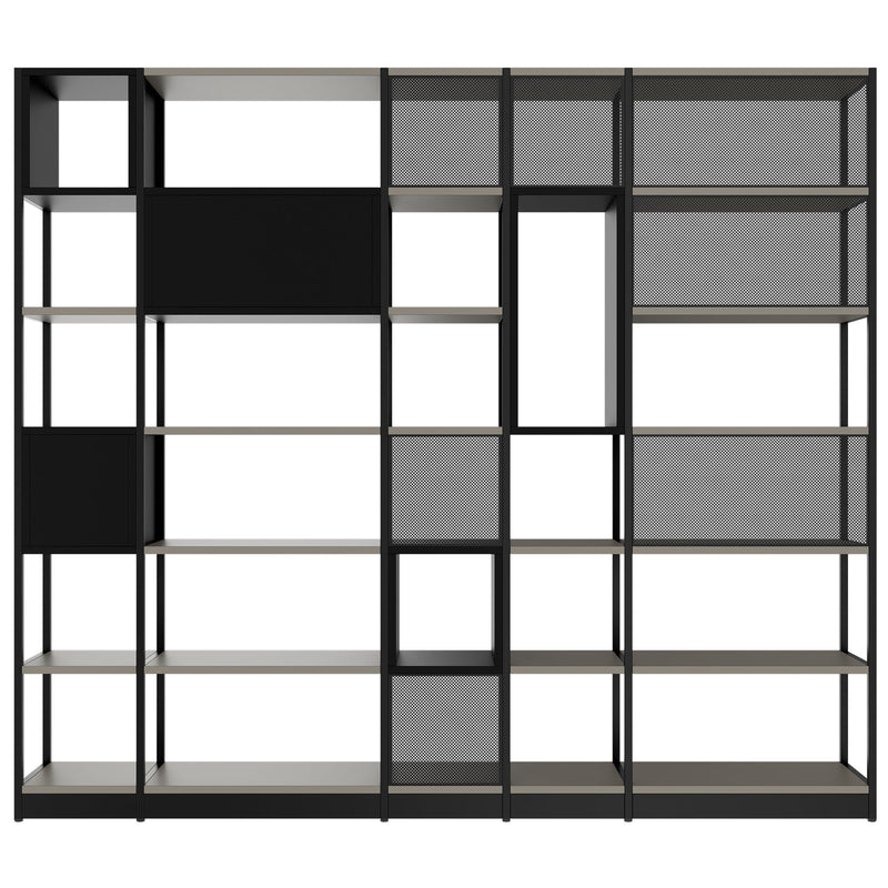ATELLA shelf cabinet | 6 OH, 2736 x 2395 mm, Cubanite gray - 4 Main Image