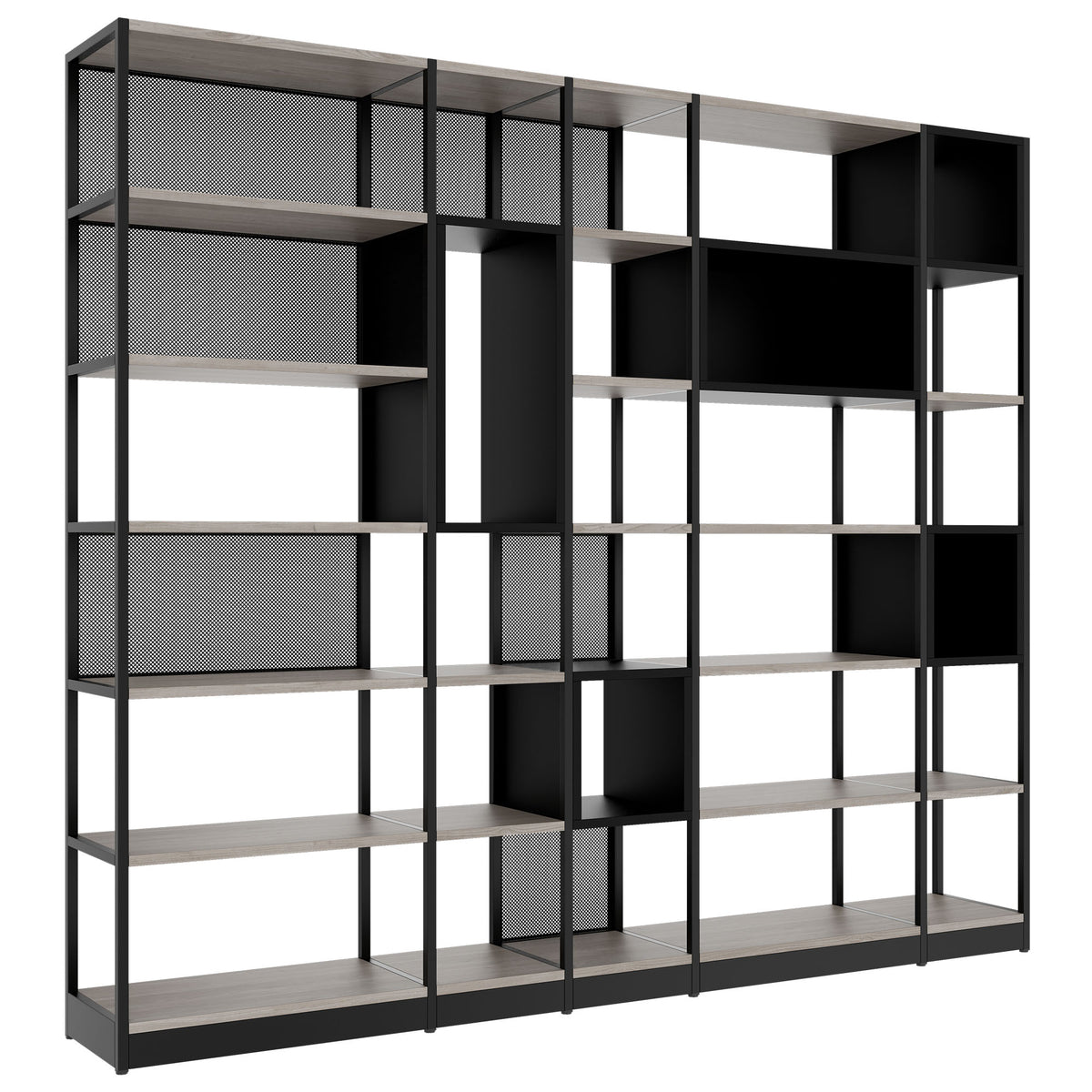 ATELLA Regalschrank | 6 OH, 2736 x 2395 mm, Nordeiche grau - 1 Lightbox Main Image