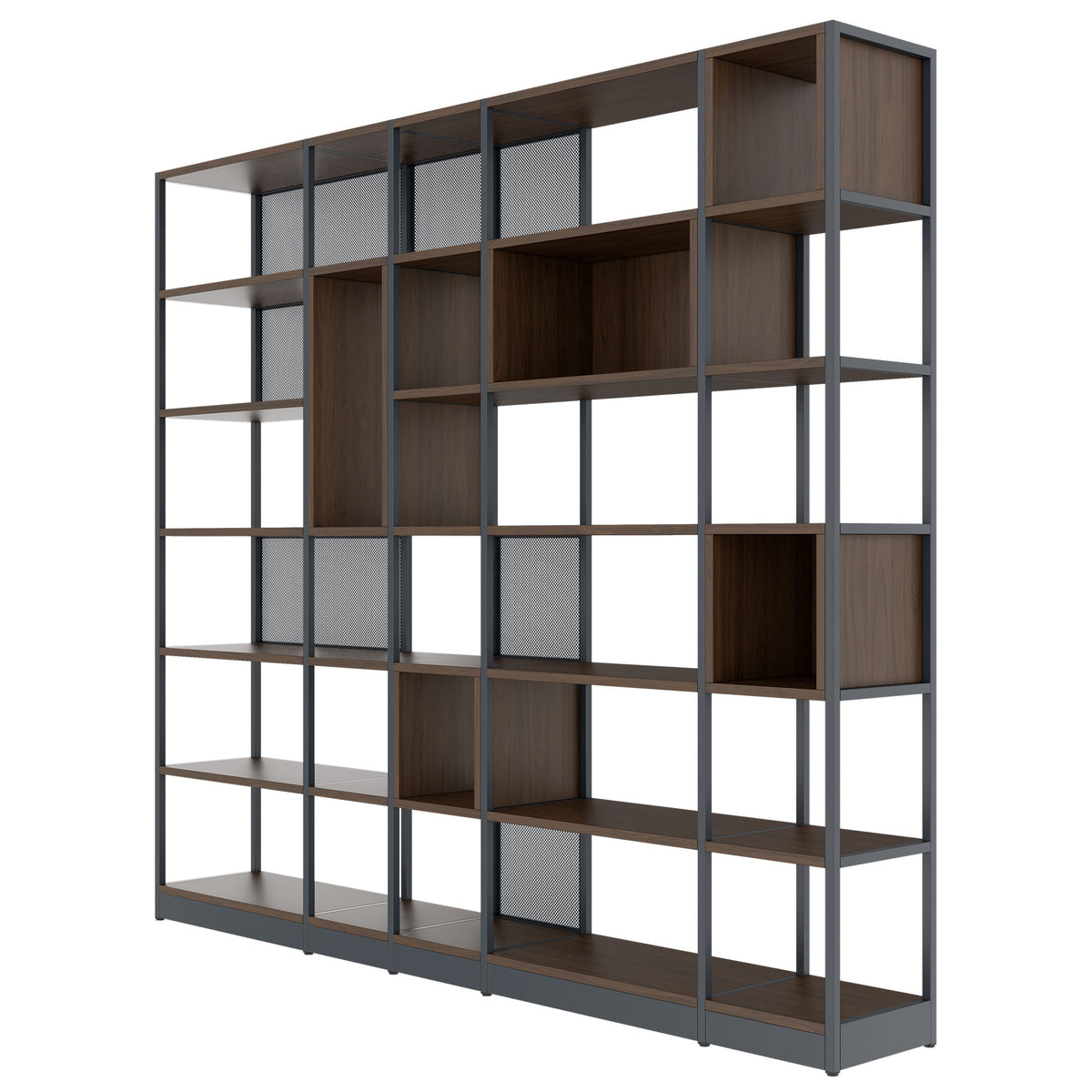 ATELLA shelf cabinet | 6 OH, 2736 x 2395 mm, walnut - 3 Lightbox Main Image