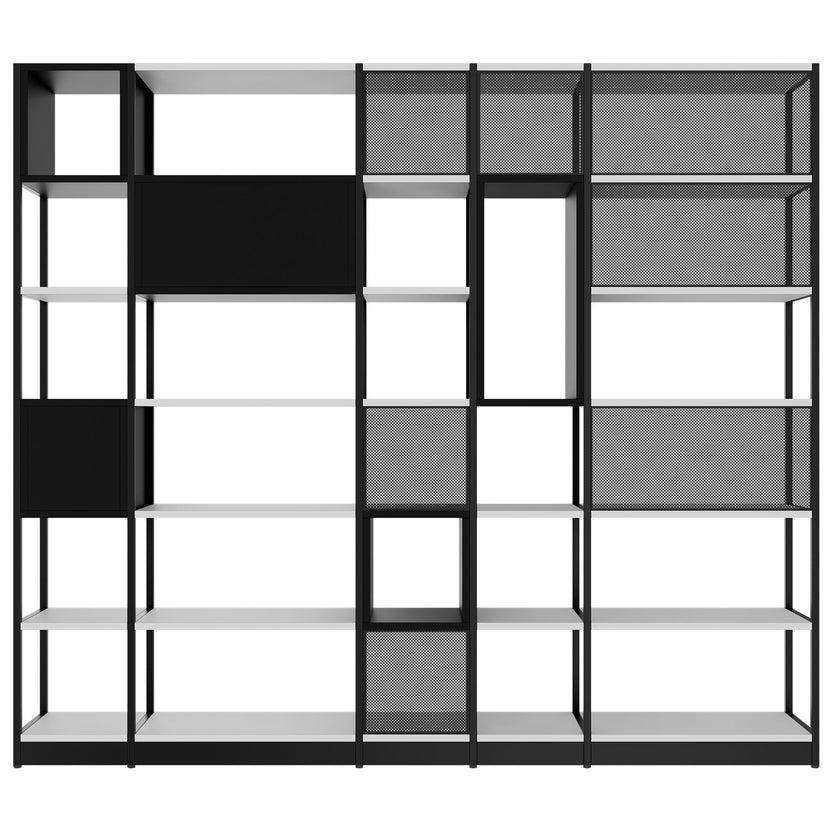 ATELLA Cabinet scaffale | 6 OH, 2736 x 2395 mm, grigio perla