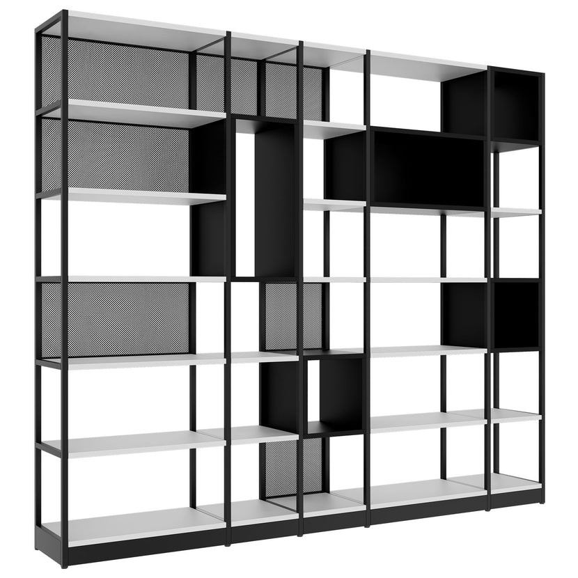 ATELLA Cabinet scaffale | 6 OH, 2736 x 2395 mm, grigio perla