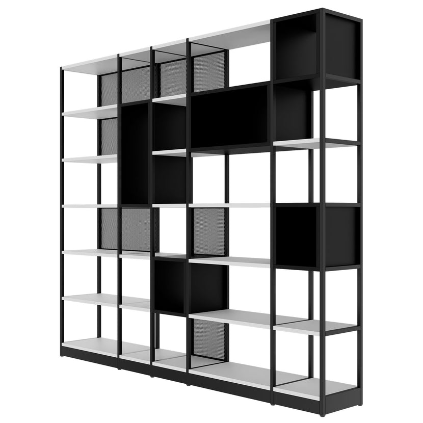 ATELLA Cabinet scaffale | 6 OH, 2736 x 2395 mm, grigio perla
