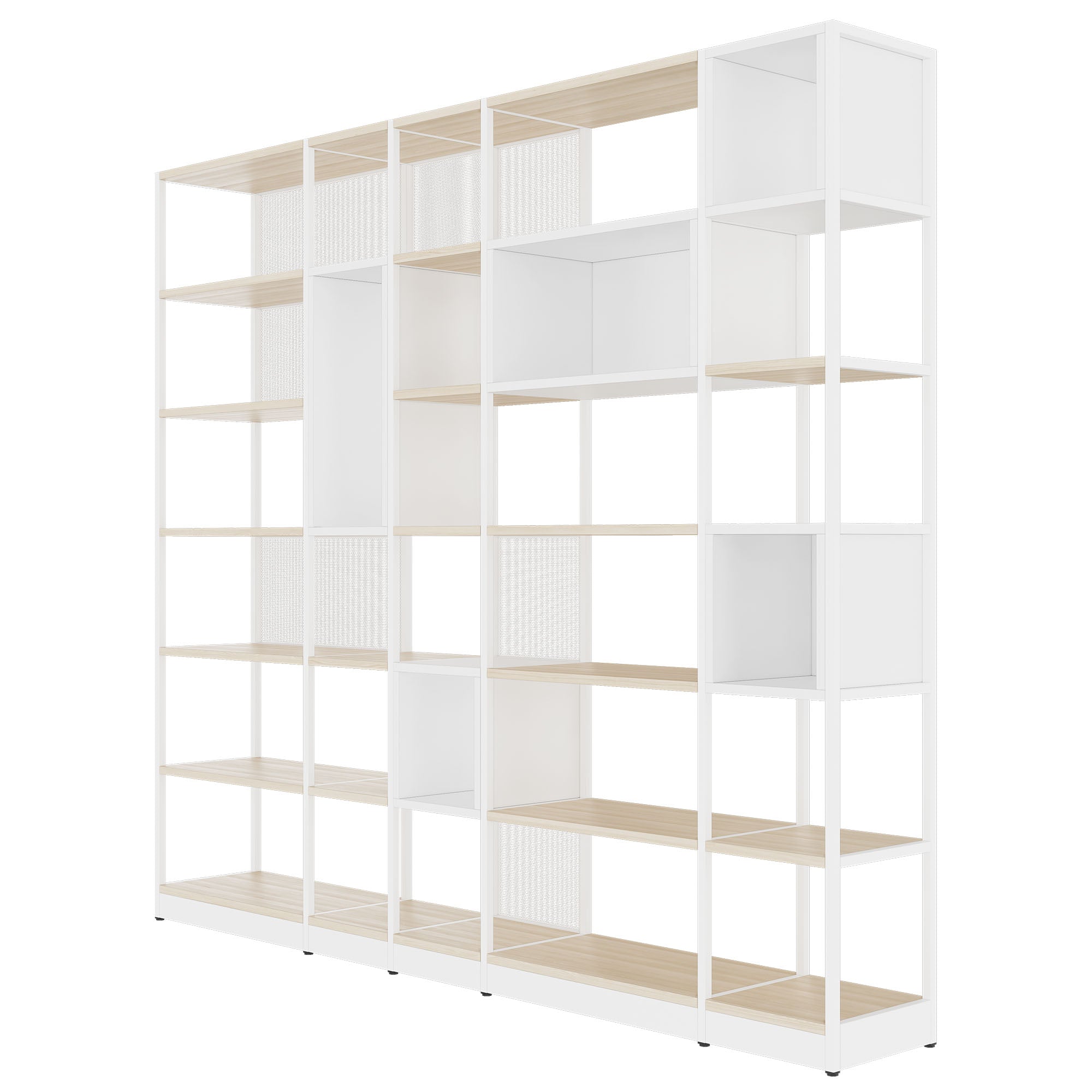 ATELLA shelf cabinet | 6 OH, 2736 x 2395 mm, sand ash