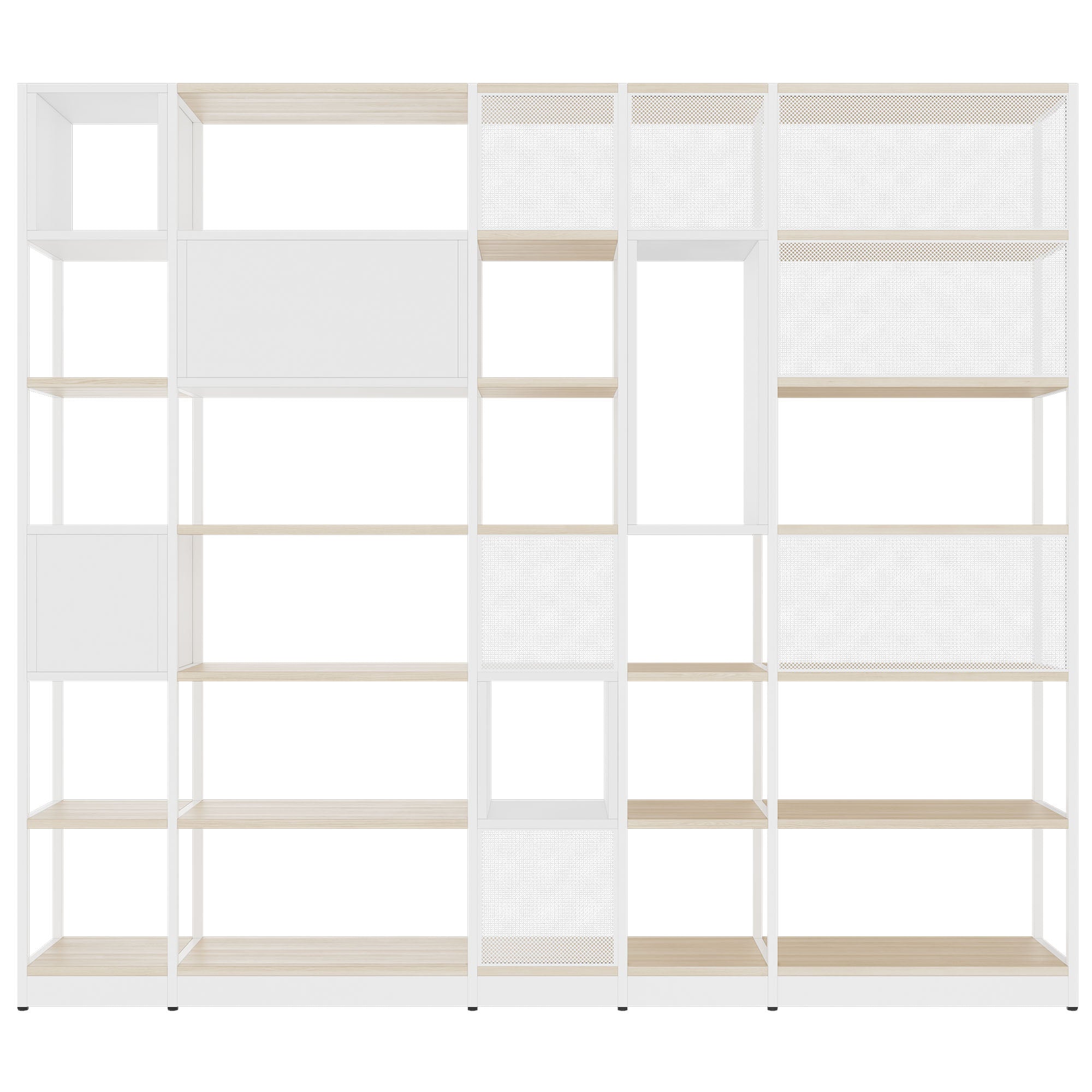 ATELLA shelf cabinet | 6 OH, 2736 x 2395 mm, sand ash