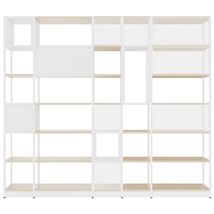 ATELLA shelf cabinet | 6 OH, 2736 x 2395 mm, sand ash