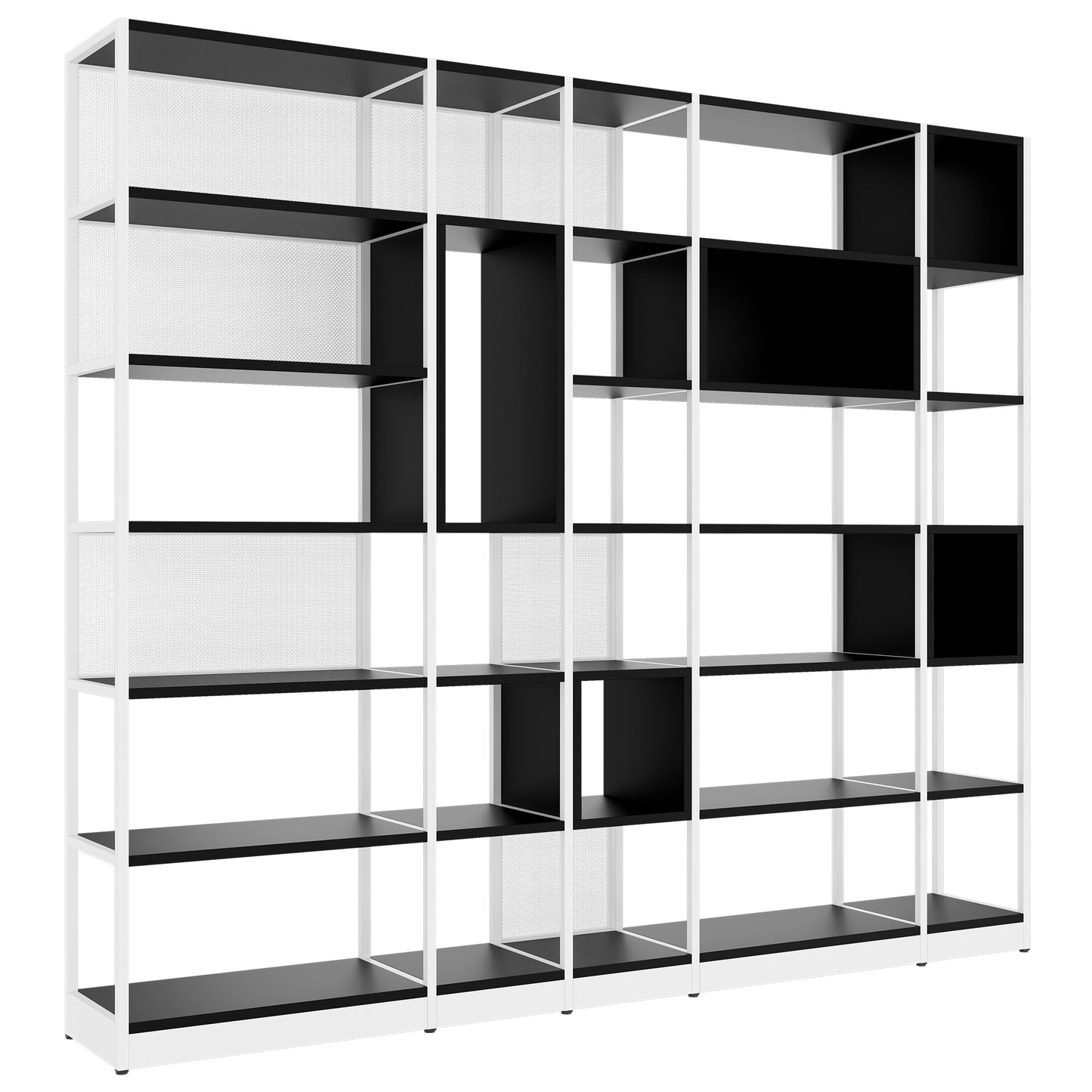 ATELLA shelf cabinet | 6 OH, 2736 x 2395 mm, black