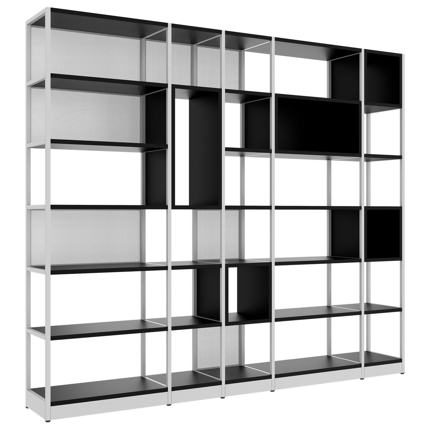 ATELLA shelf cabinet | 6 OH, 2736 x 2395 mm, black