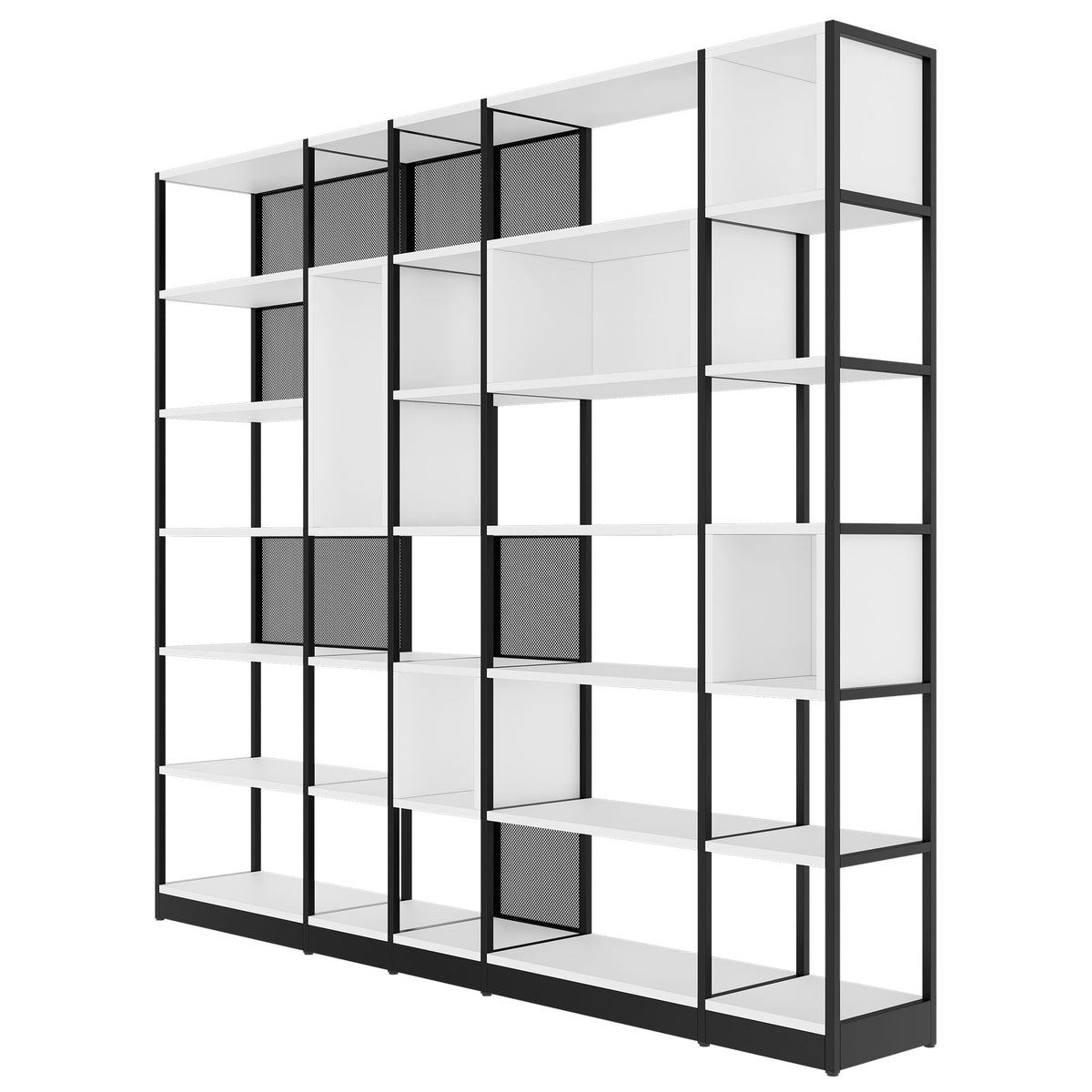 ATELLA Armoire à étagères | 6 UH, 2736 x 2395 mm, blanc  - 3 Lightbox Main Image